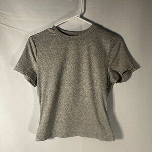 SHEIN Heather Gray Crew Neck Short Sleeve Tee Size S